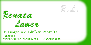 renata lamer business card
